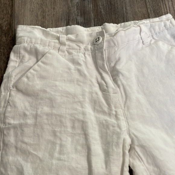 Janie and Jack white linen pants - Picture 2 of 4